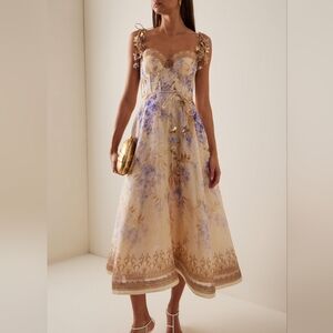 Zimmermann Picnic Floral Midi-Dress